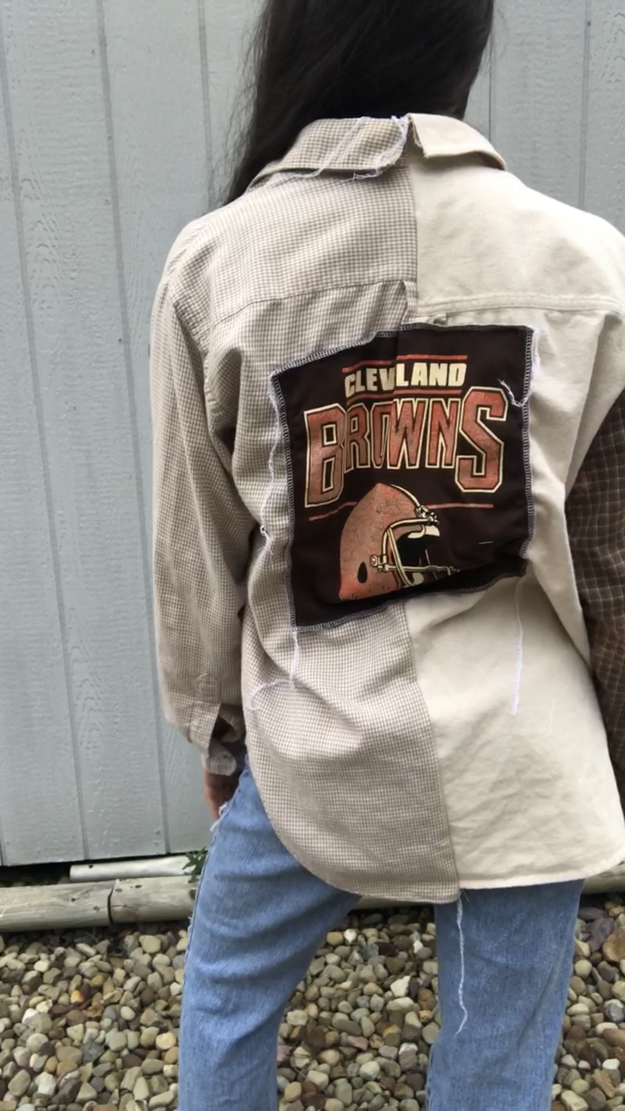CLEVELAND BROWNS PATCHWORK FLANNEL