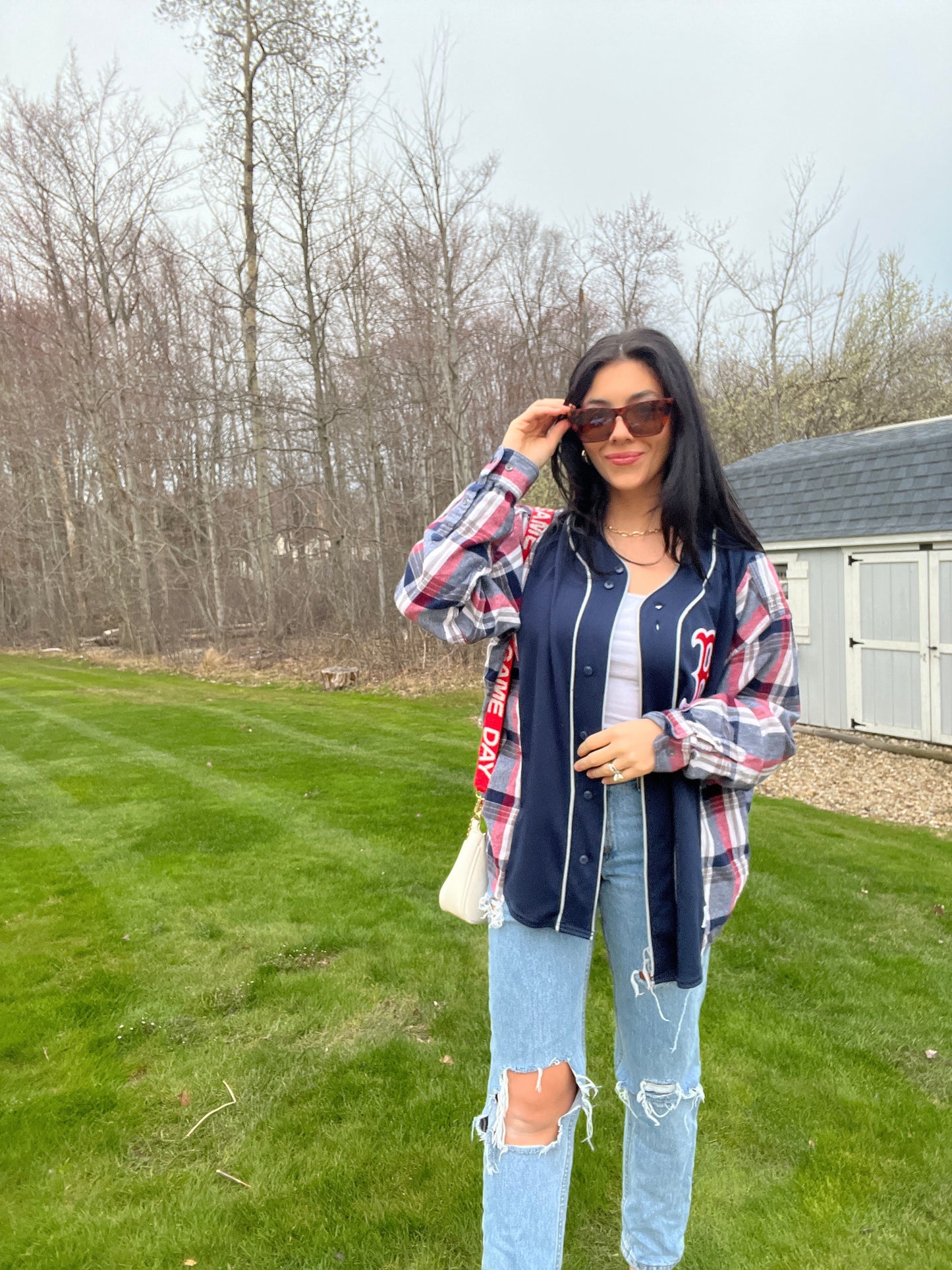 BOSTON BASEBALL JERSEY X FLANNEL