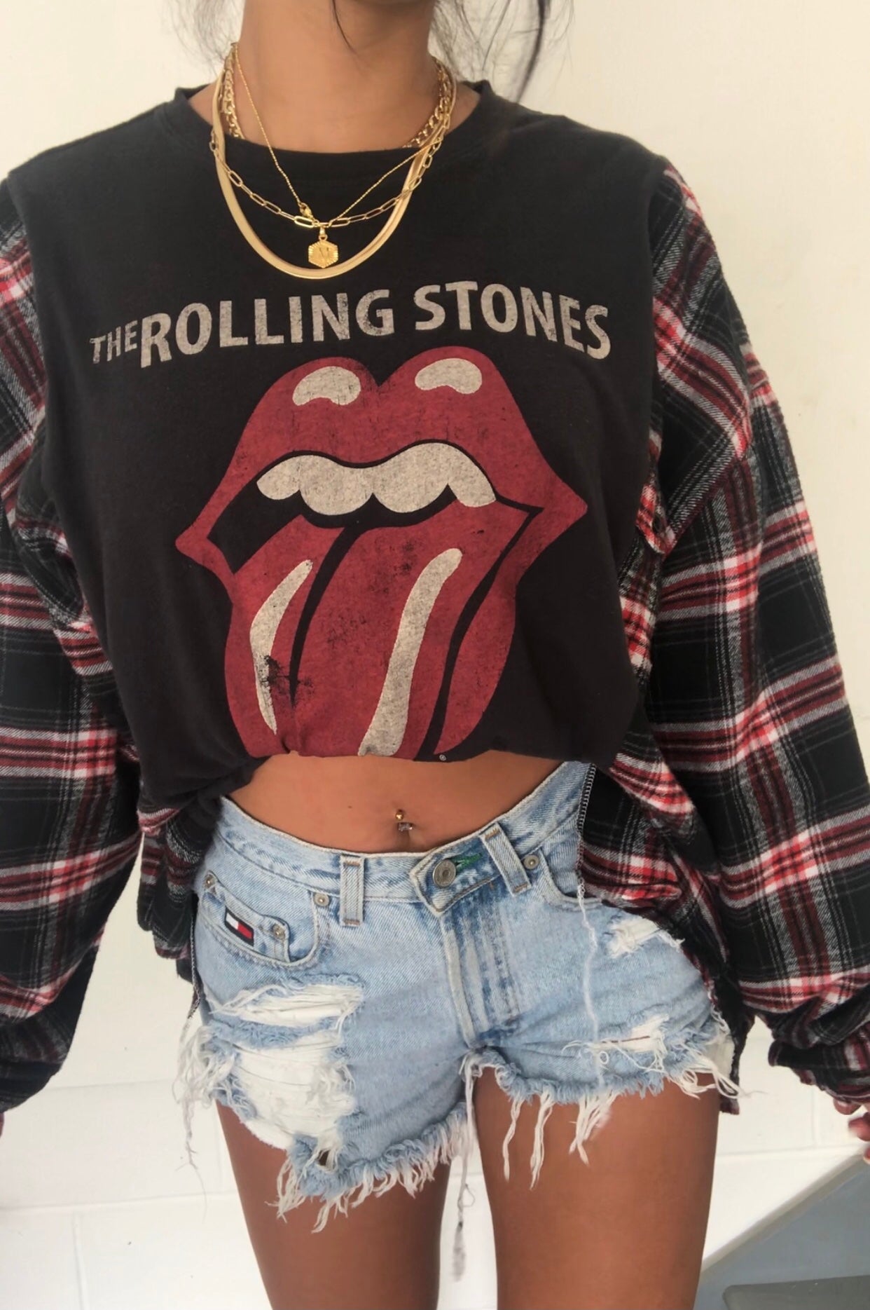 ROLLING STONES FLANNEL TOP