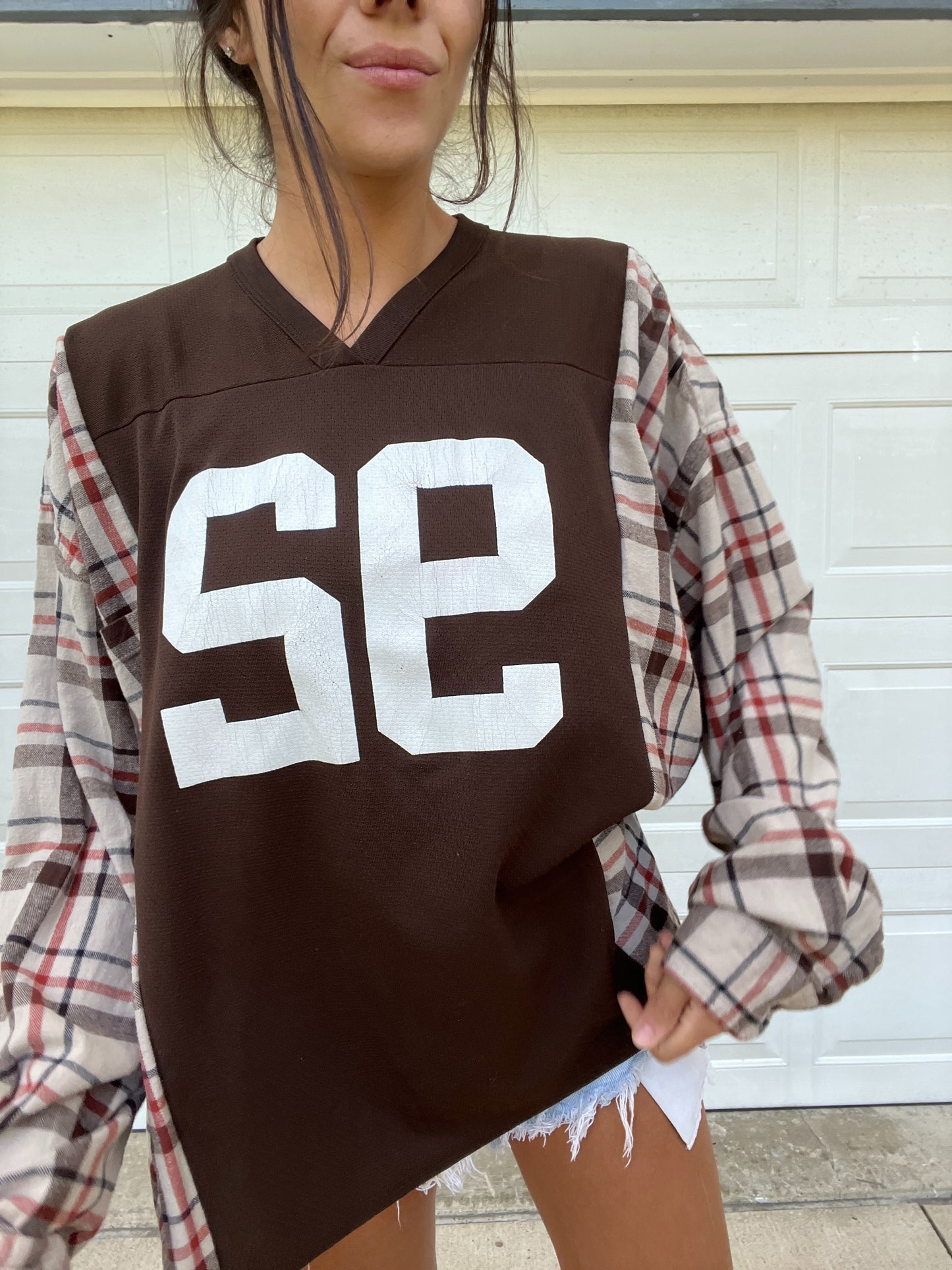 C BROWN JERSEY X FLANNEL