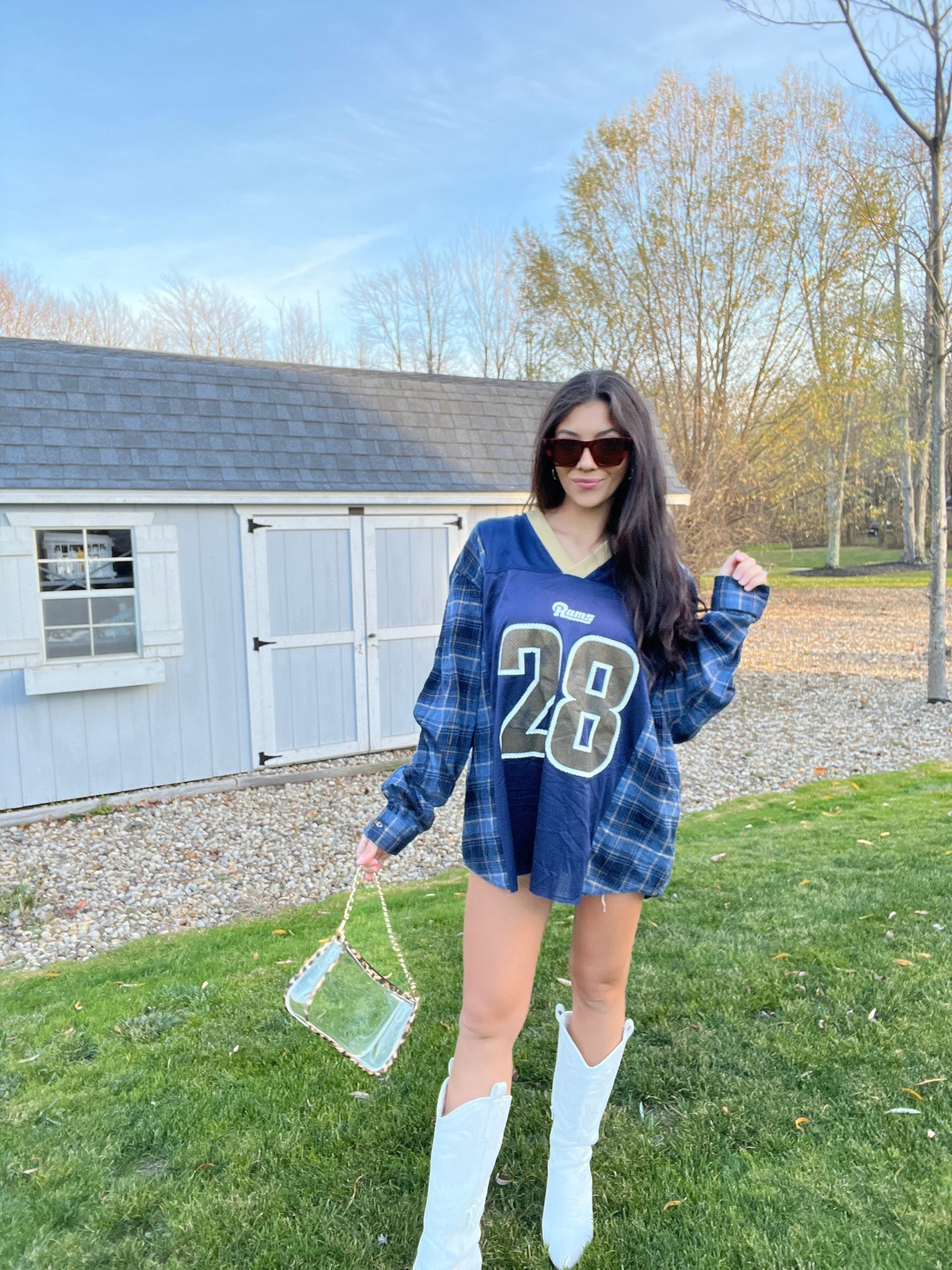 #28 FAULK OLD SCHOOL RAMS JERSEY X FLANNEL