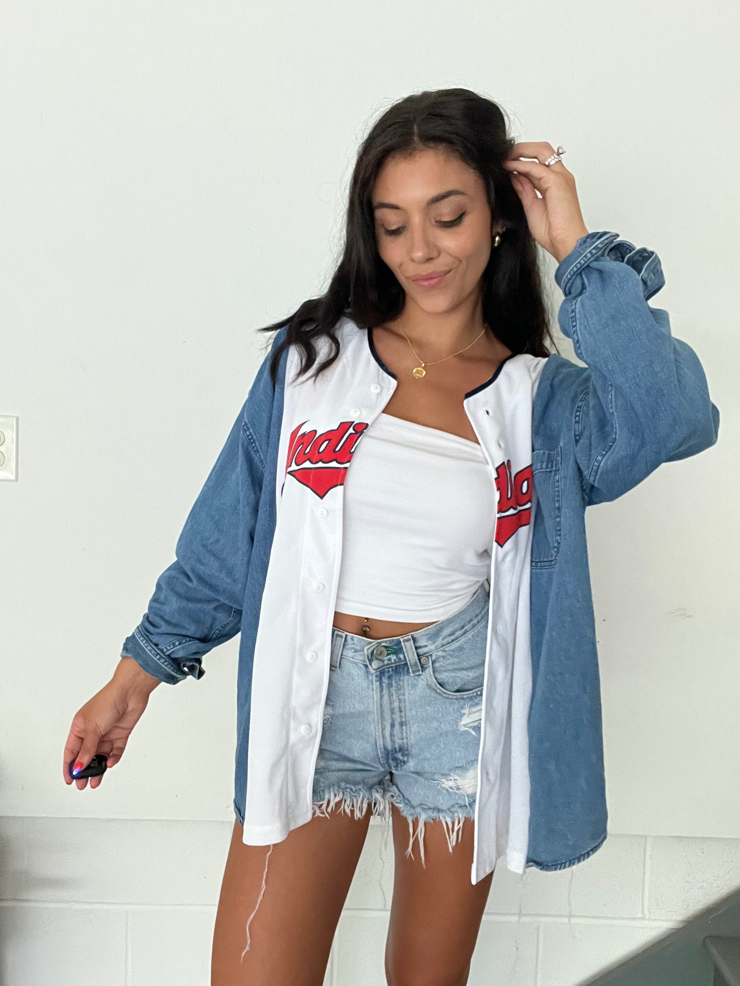 DENIM SLEEVES JERSEY