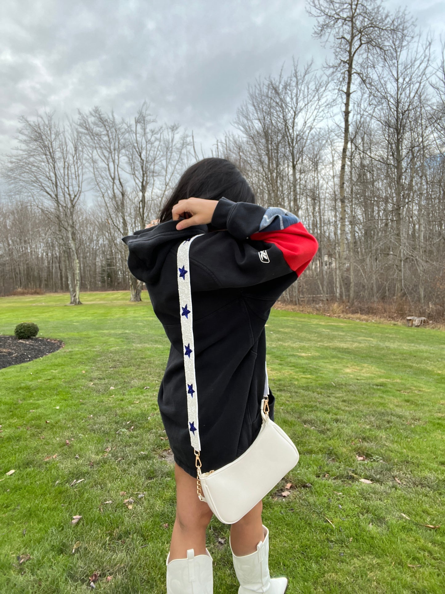 PATCH SLEEVE PATRIOTS HOODIE