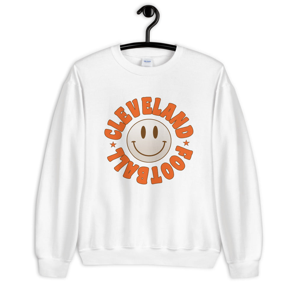 CLEVELAND FOOTBALL SMILEY (FRONT) UNISEX SWEATSHIRT