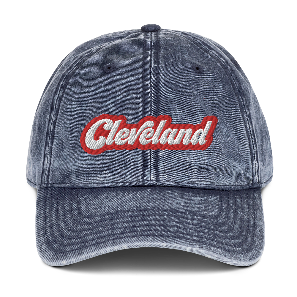 Vintage Denim Cleveland Dad Hat