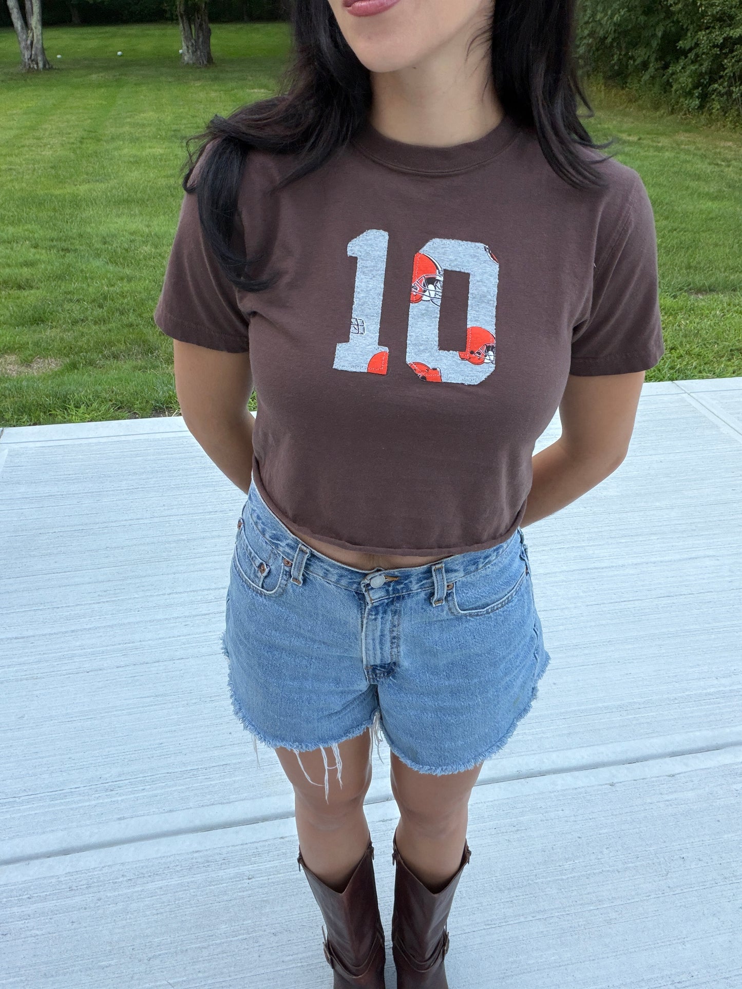Team Number Baby Tees (Brown)