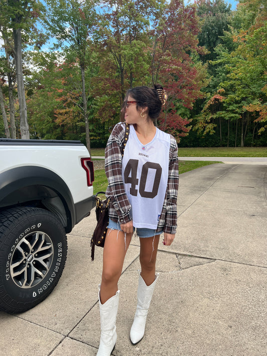 #40 Hillis BROWNS JERSEY X FLANNEL