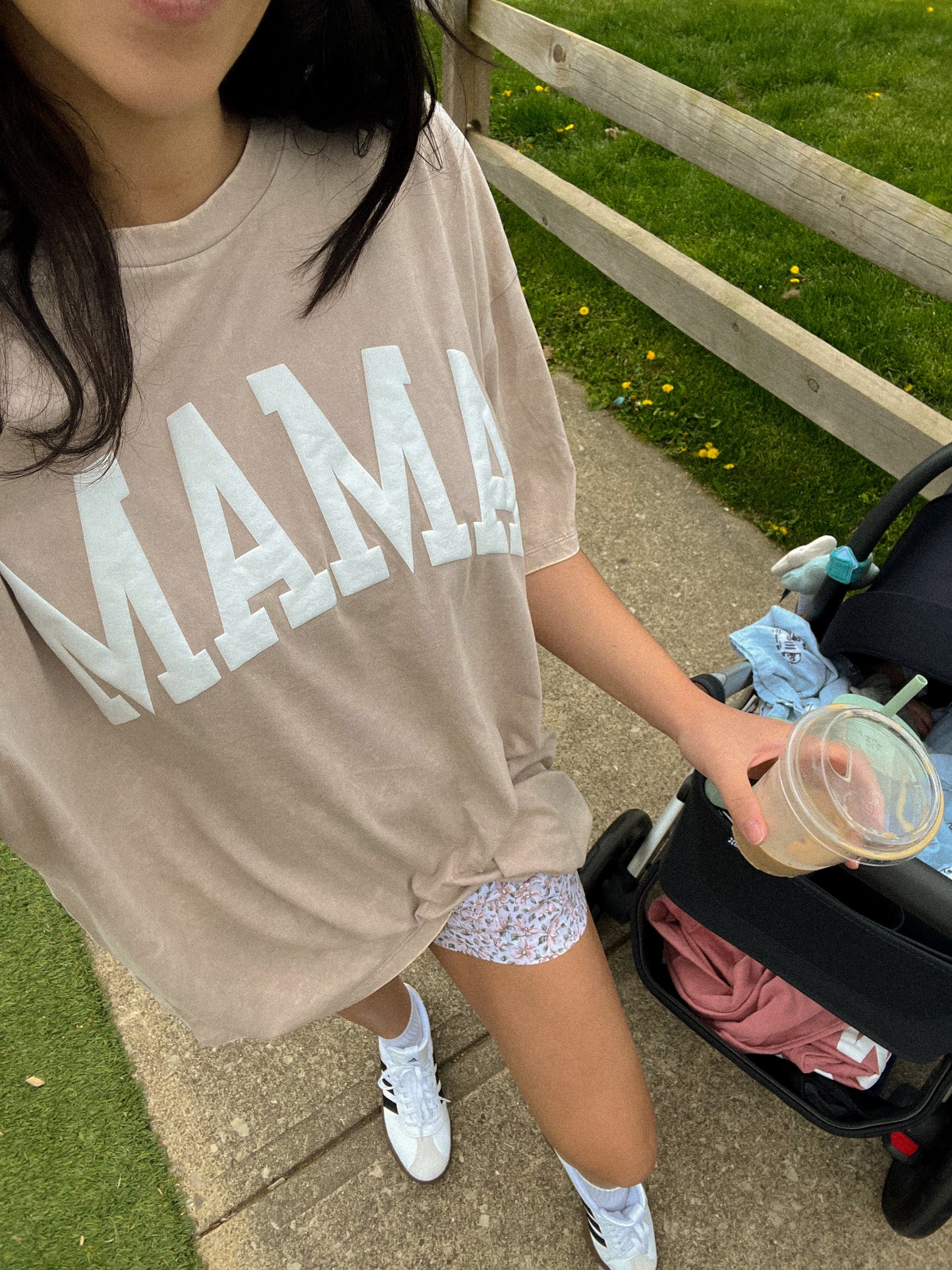 Mama Oversized Tee- Natural