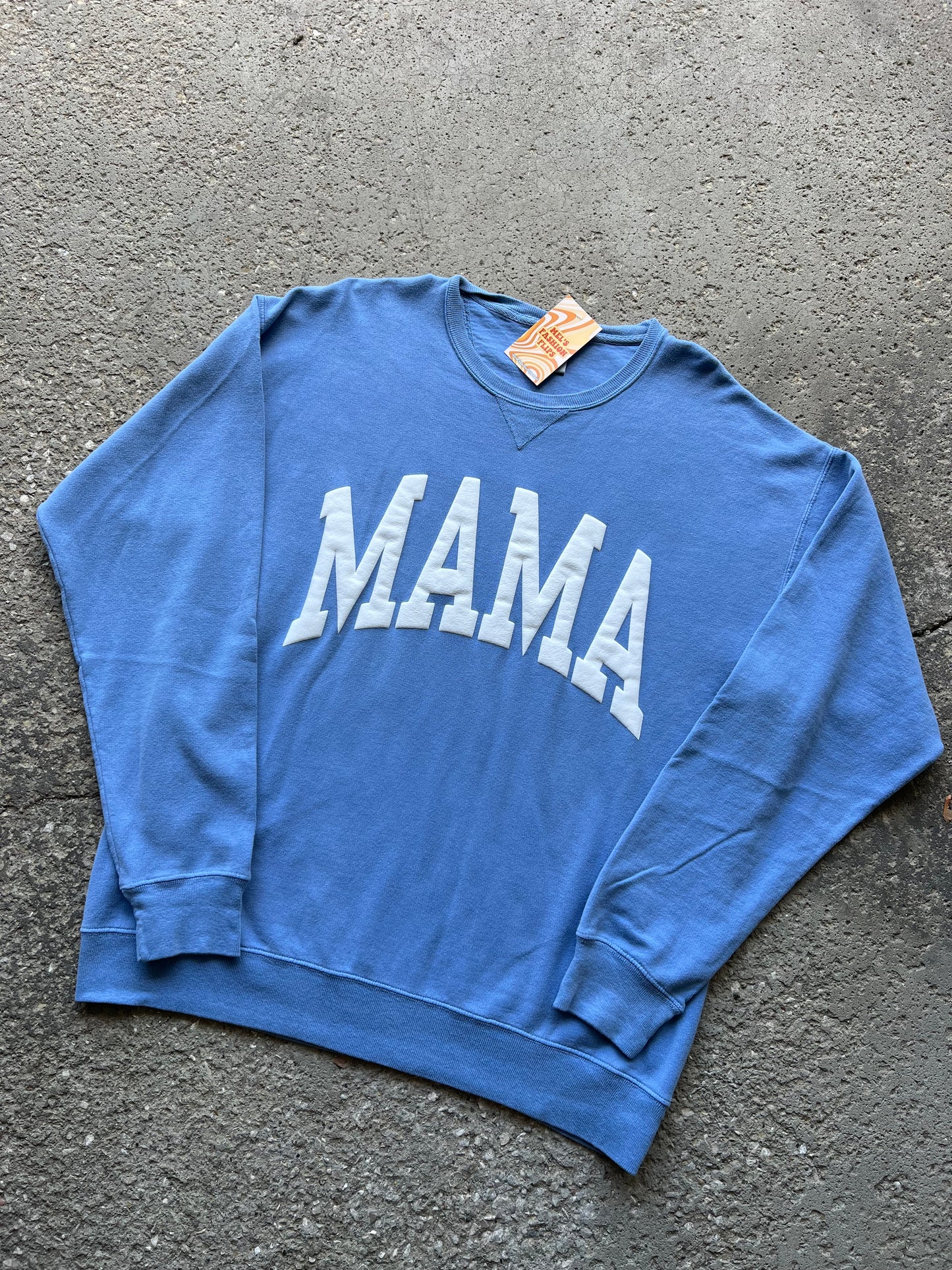 Mama Crewneck- Periwinkle Blue