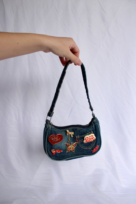 Y2K DENIM BROOCH BAG