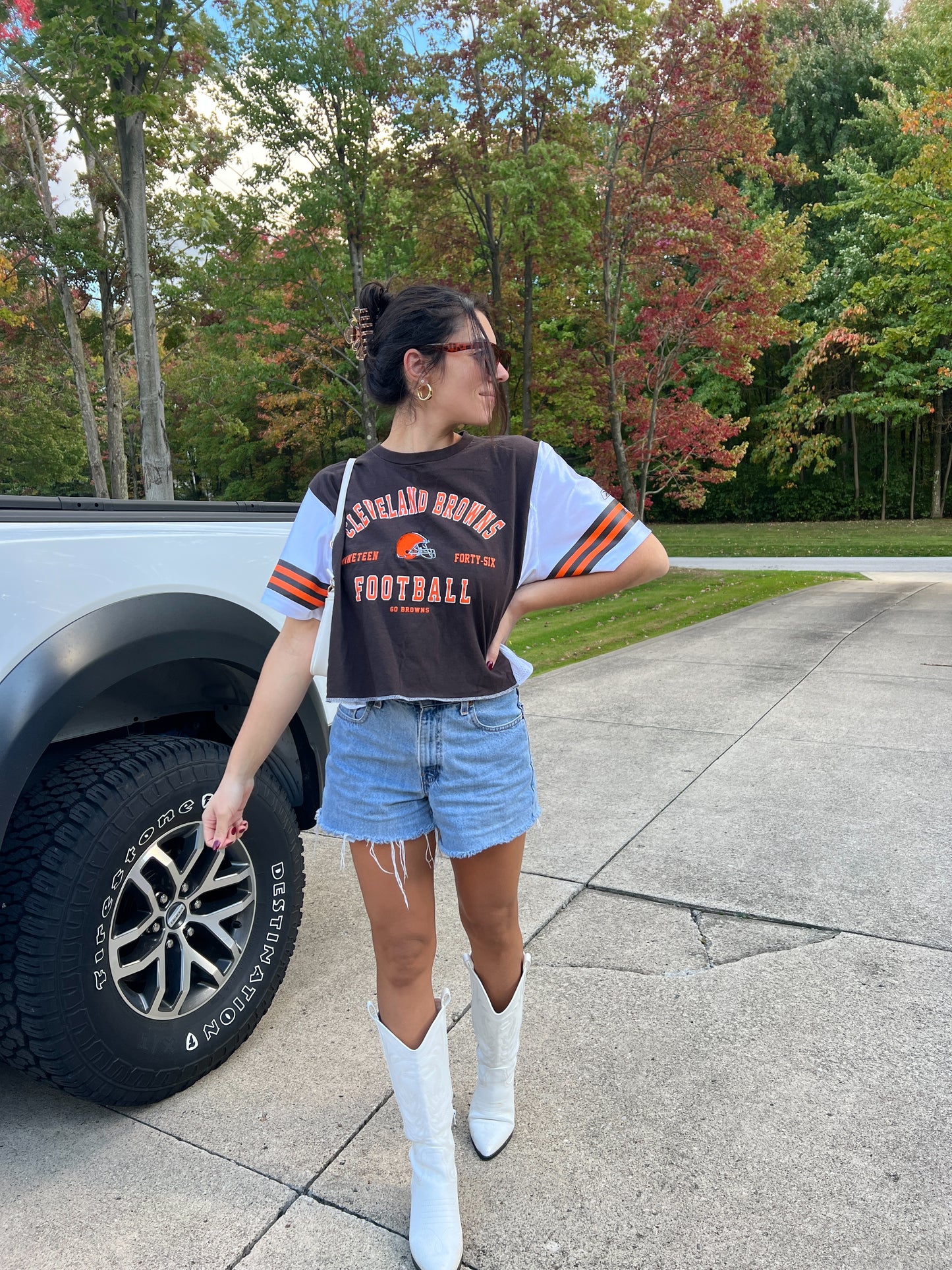 Brown/White Browns Jersey Tee