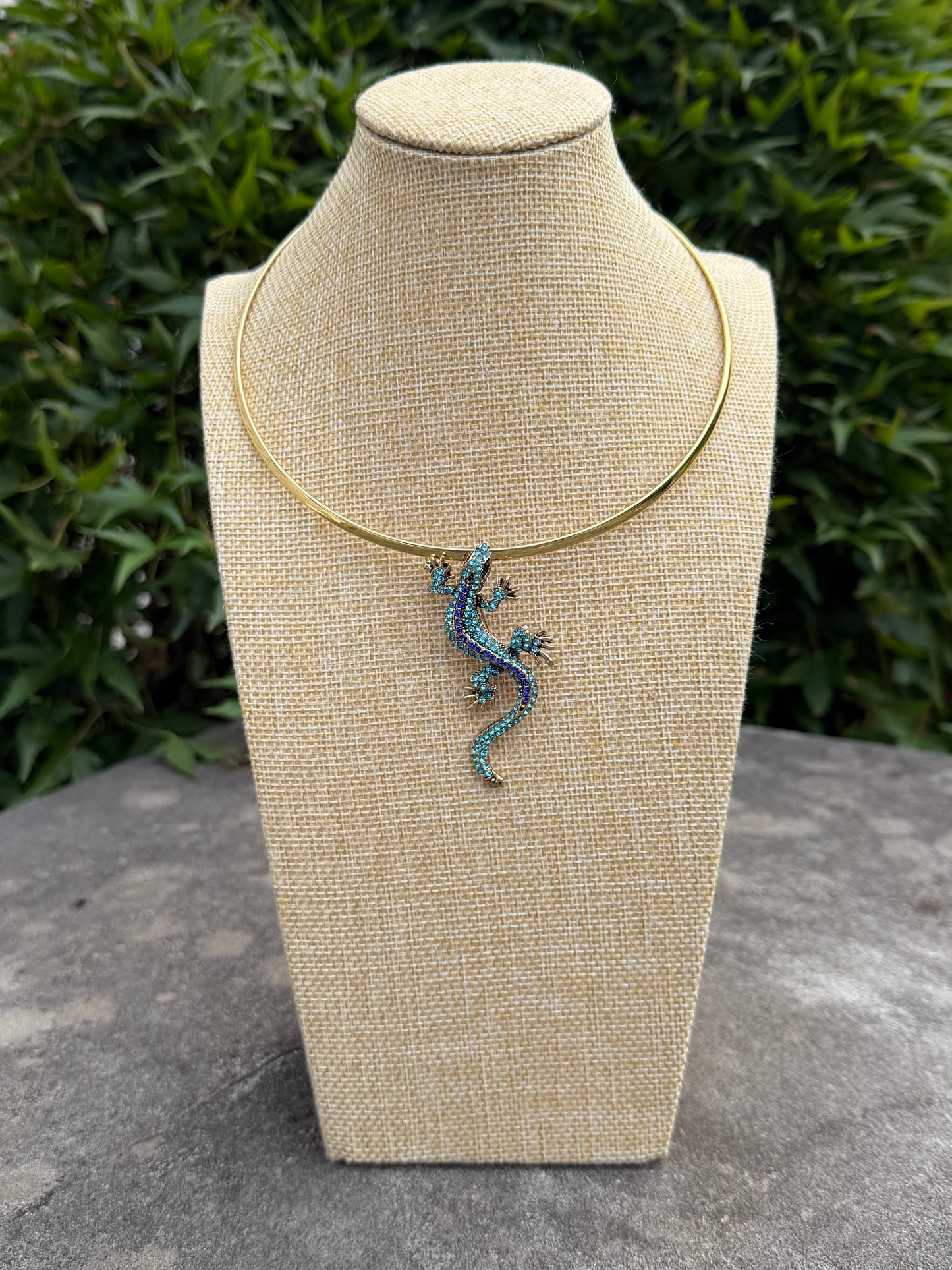 Lizard Vintage Pendant Necklace