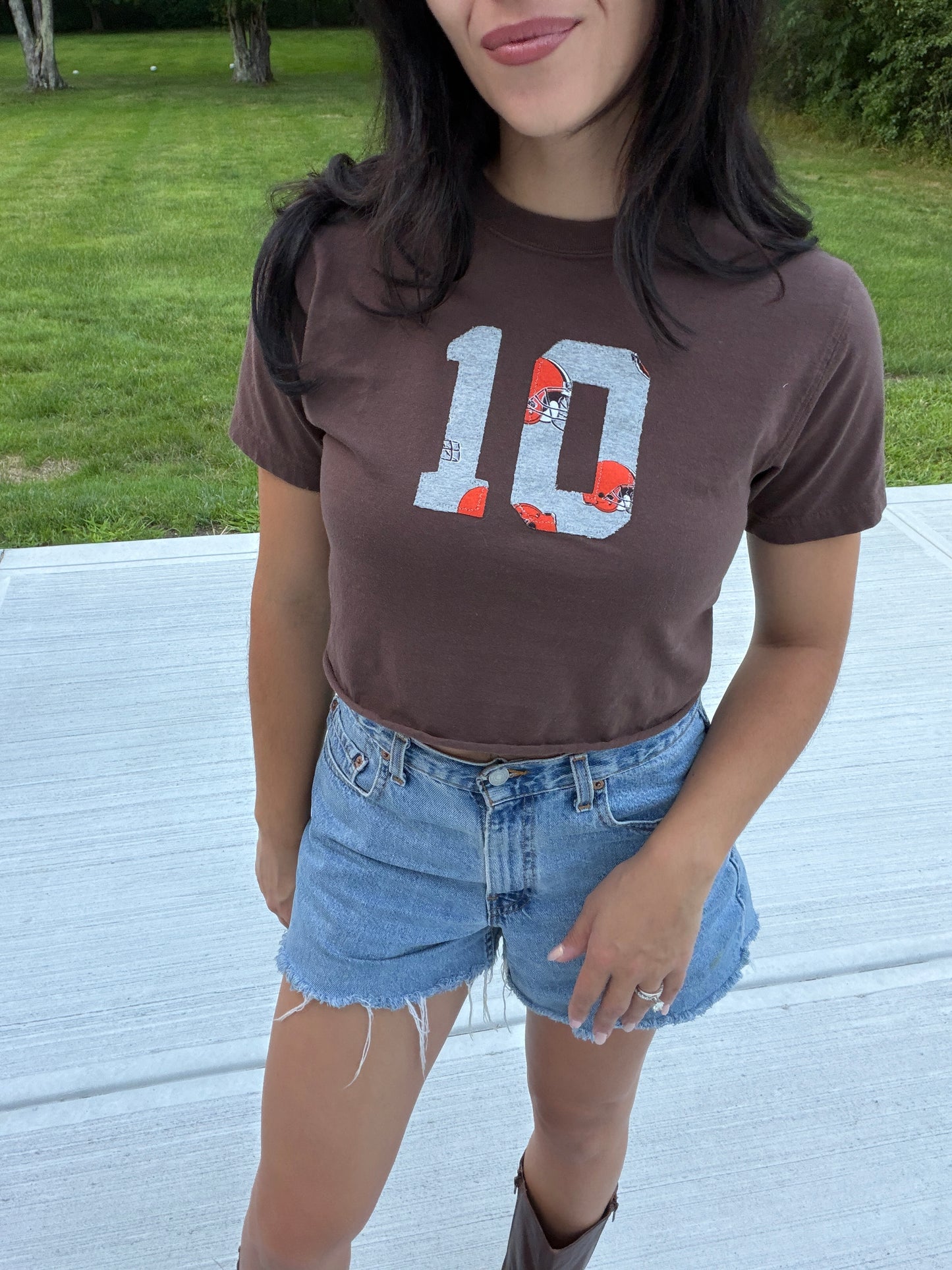 Team Number Baby Tees (Brown)
