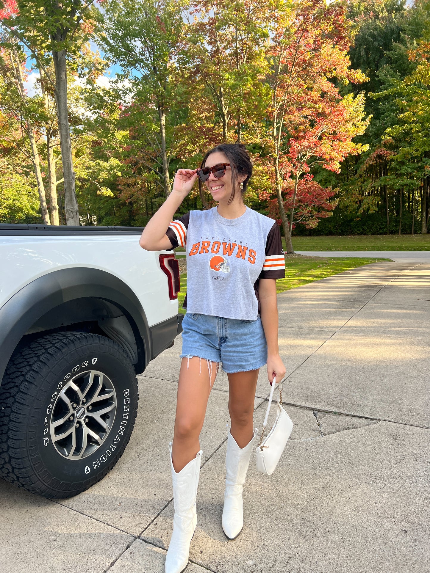 Grey/Brown Browns Jersey Tee