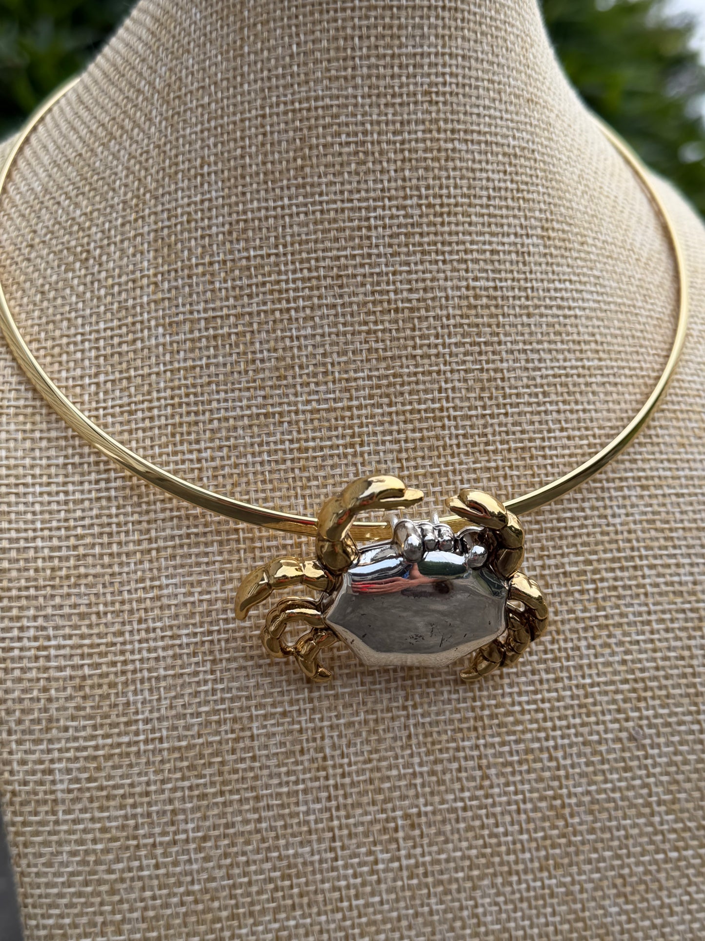 Crab Vintage Pendant Necklace