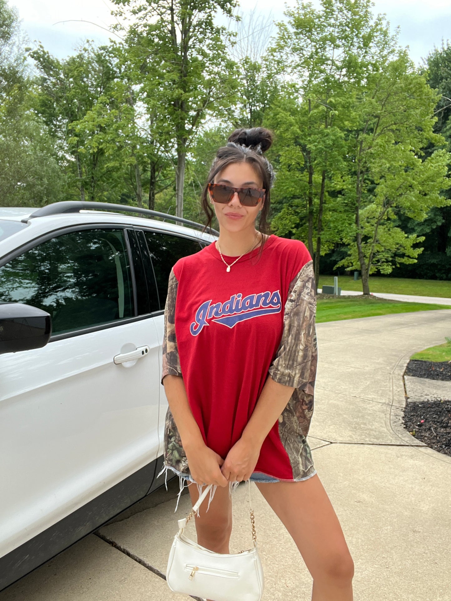 VINTAGE INDIANS TEE X CAMO TOP