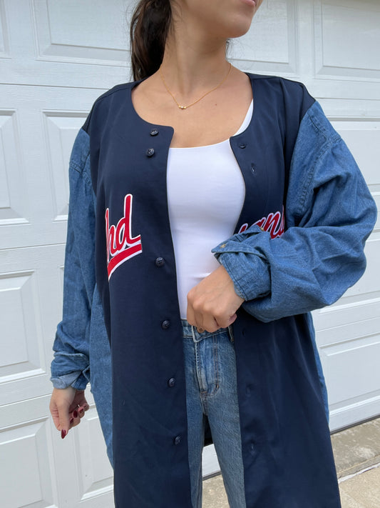 INDIANS DENIM SLEEVE JERSEY