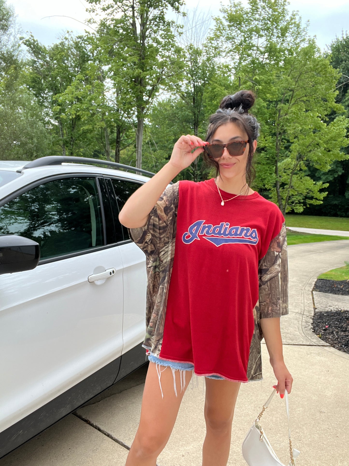 VINTAGE INDIANS TEE X CAMO TOP