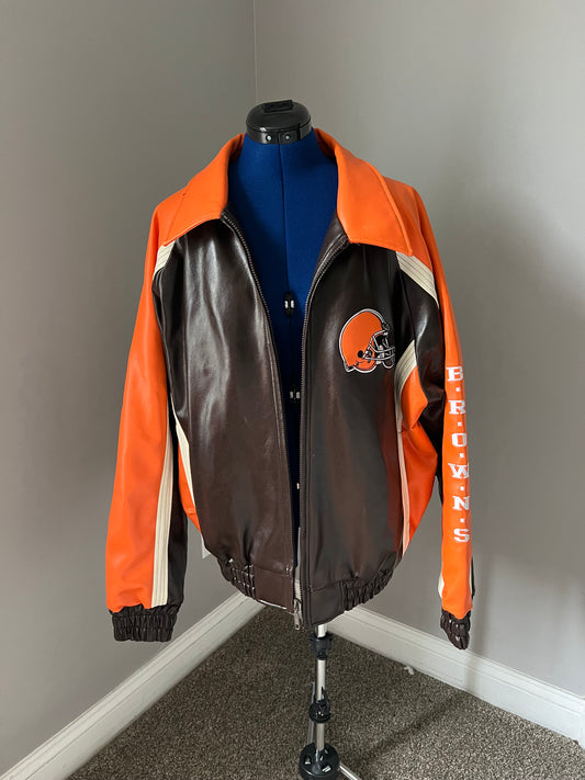 Story Sale Browns Vintage Faux Leather Jacket
