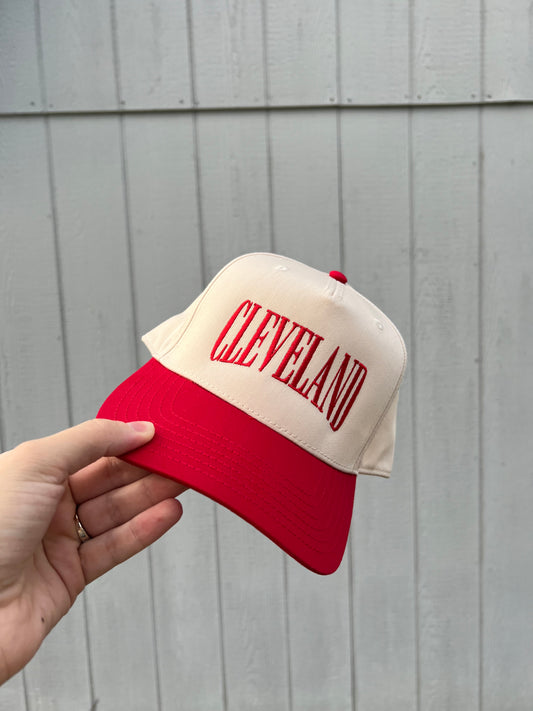 Red/Natural Cleveland Hat