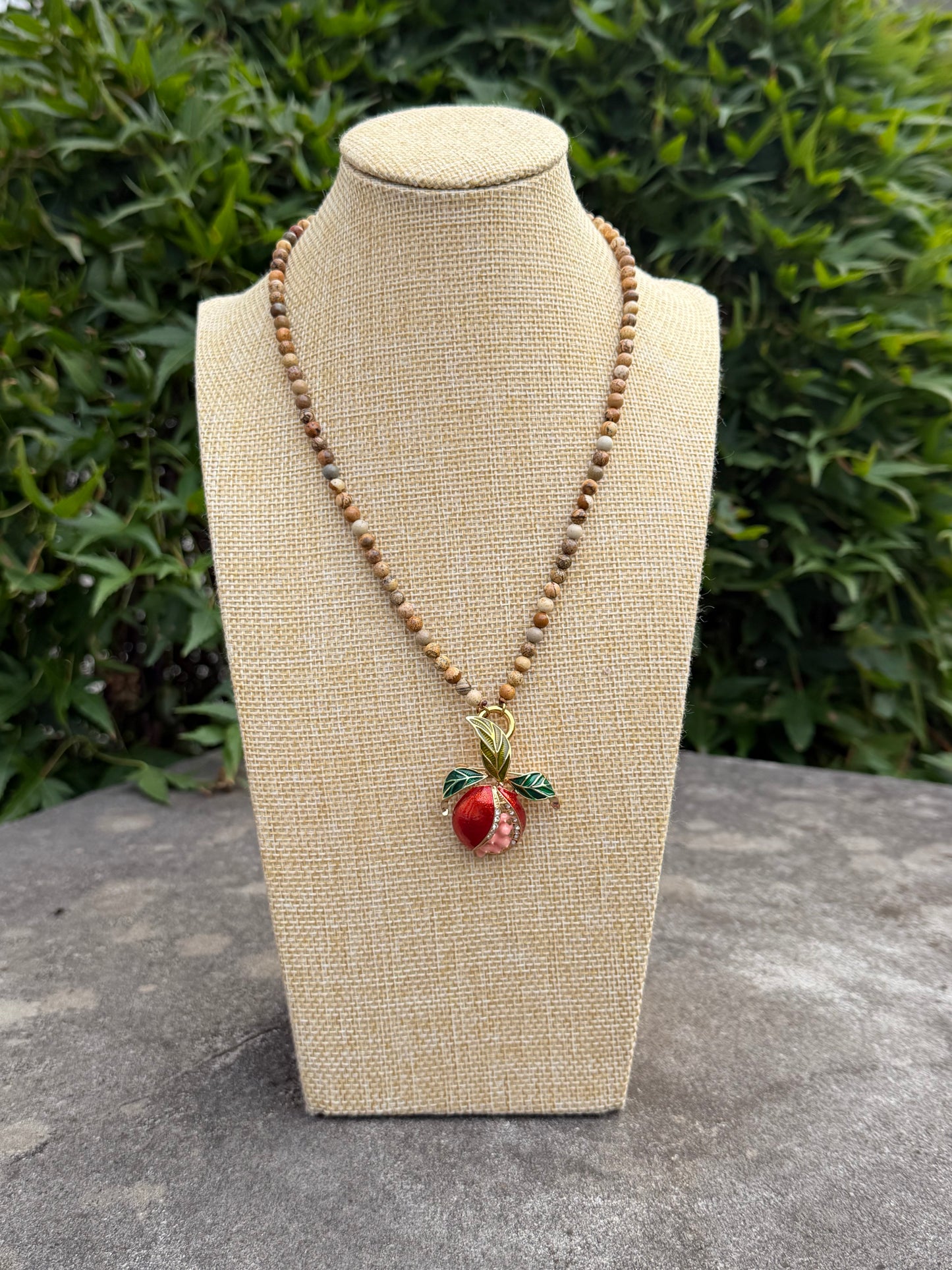Pomegranate Vintage Pendant Necklace