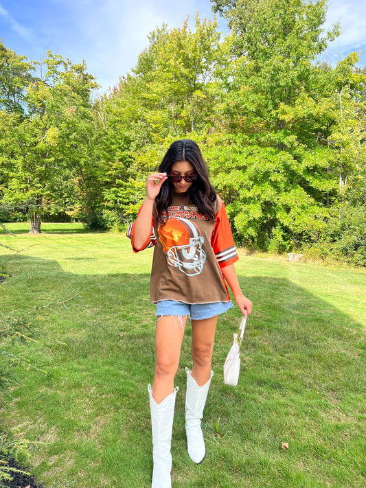 Brown/Orange Jersey Tee