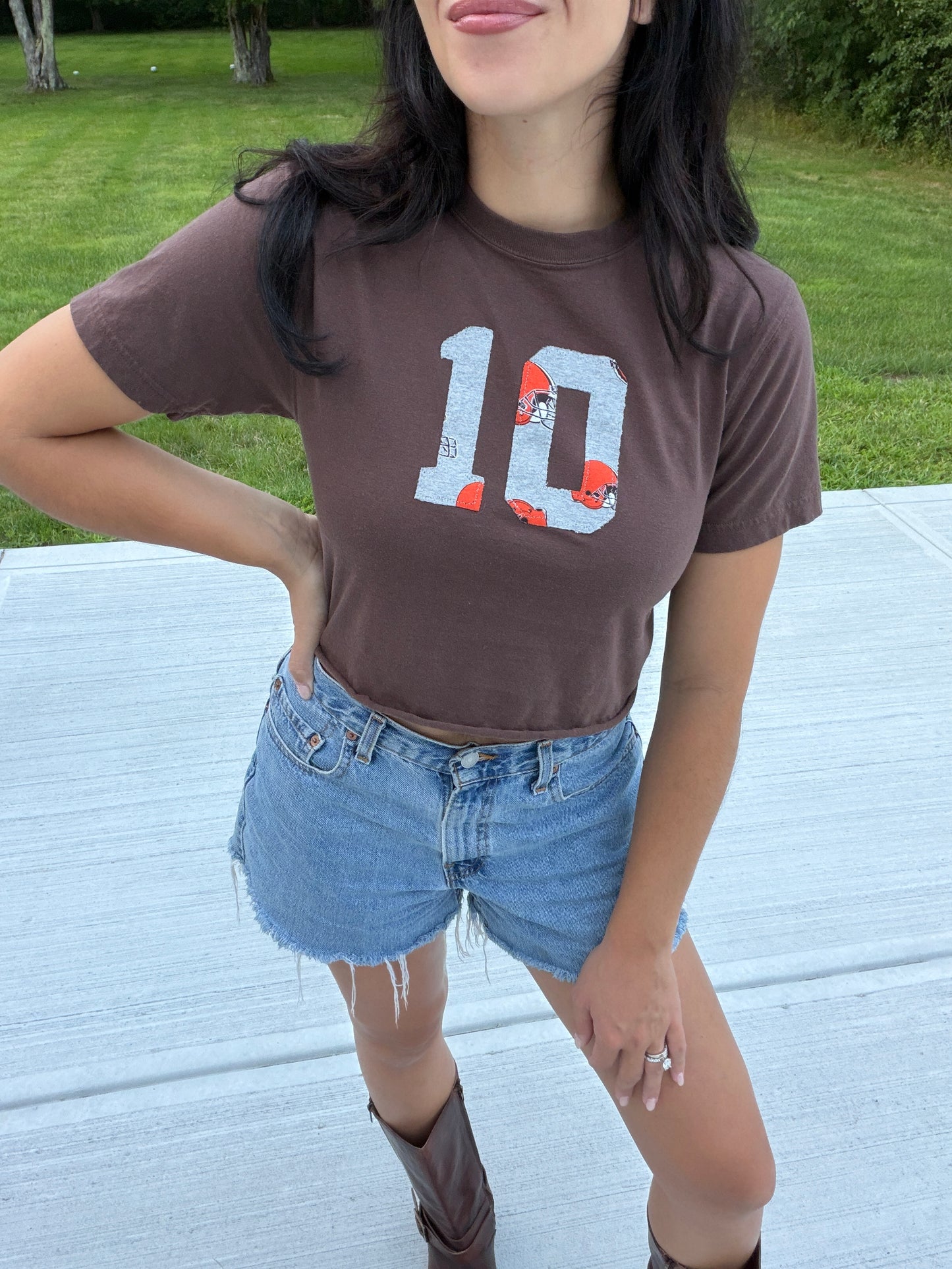 Team Number Baby Tees (Brown)
