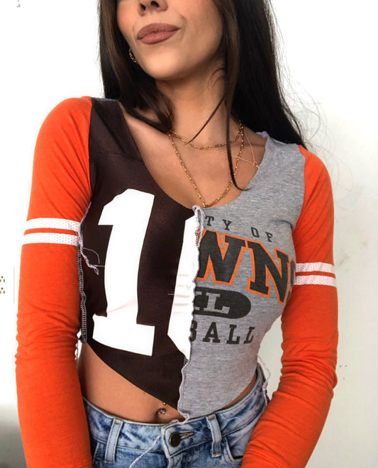 BROWNS LONG SLEEVE JERSEY SPLIT TEE