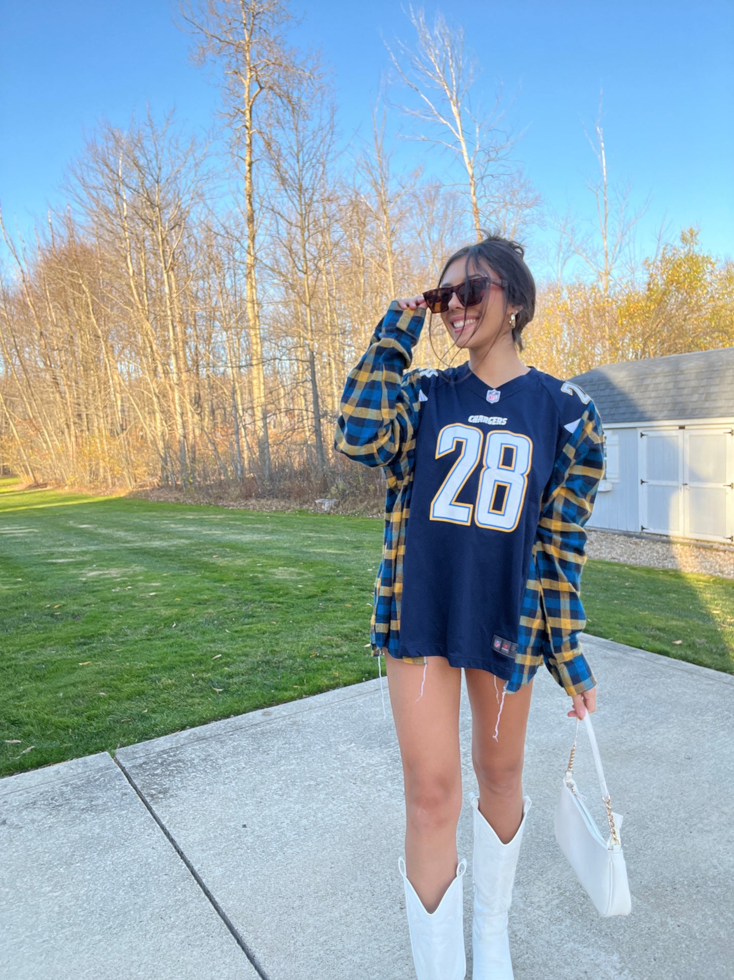 #28 GORDON CHARGERS JERSEY X FLANNEL