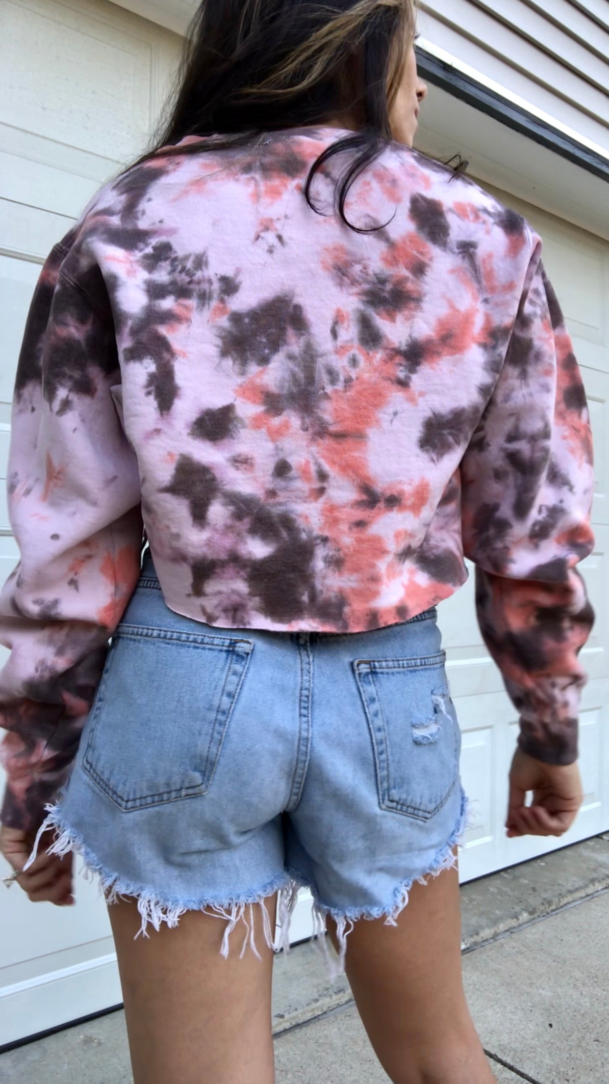 SAFETY PIN TIE DYE CREWNECK