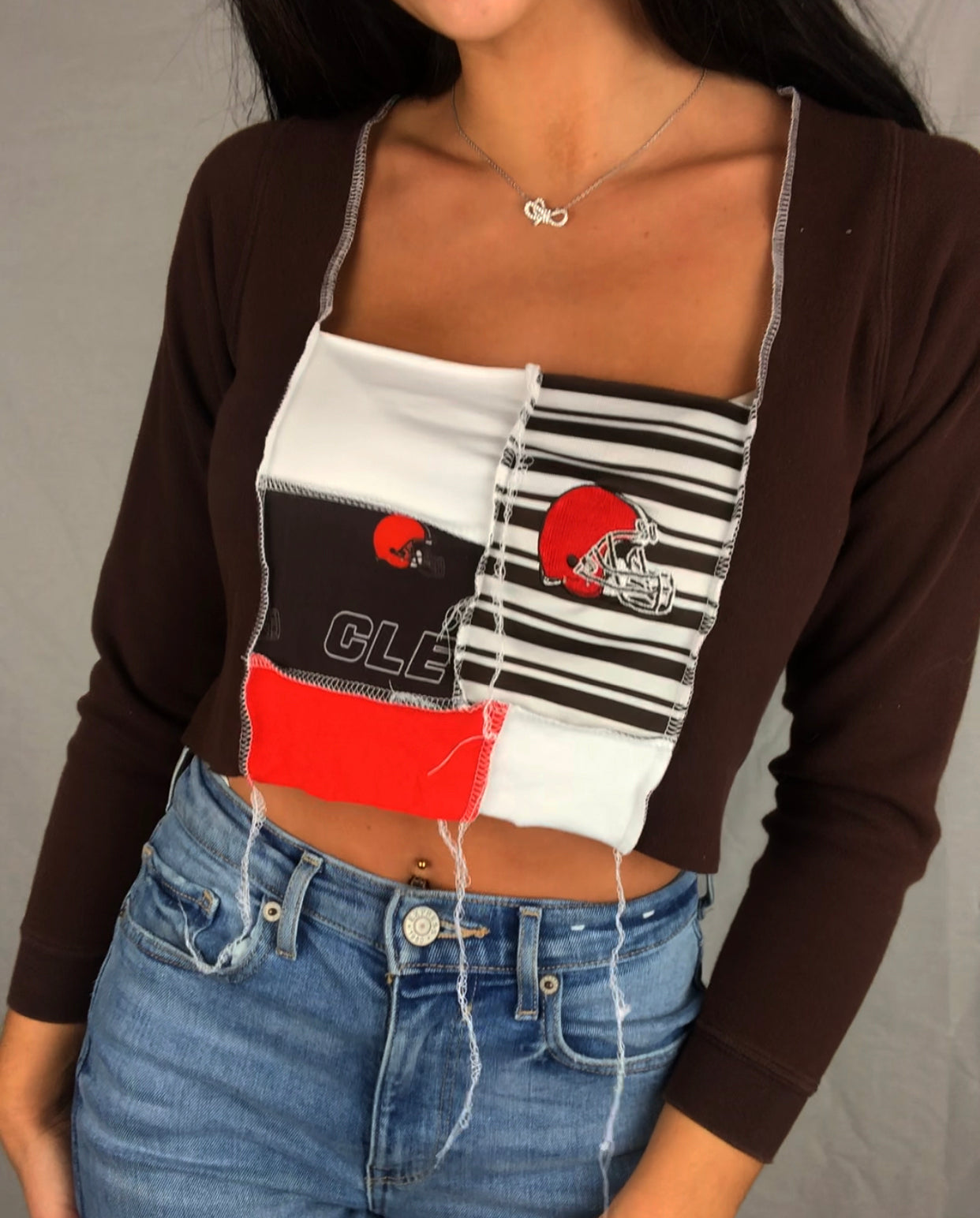 PATCHWORK LONG SLEEVE TOP