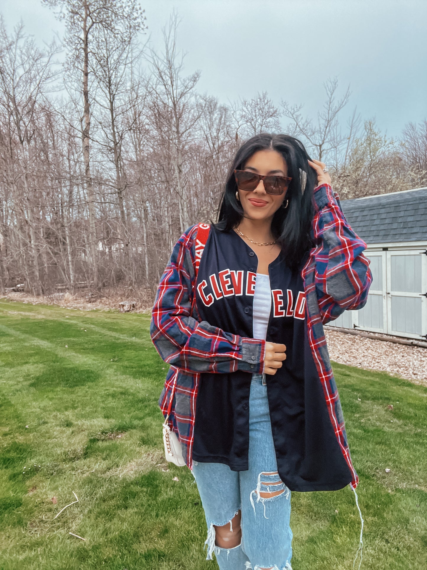 CLEVELAND BASEBALL JERSEY X FLANNEL