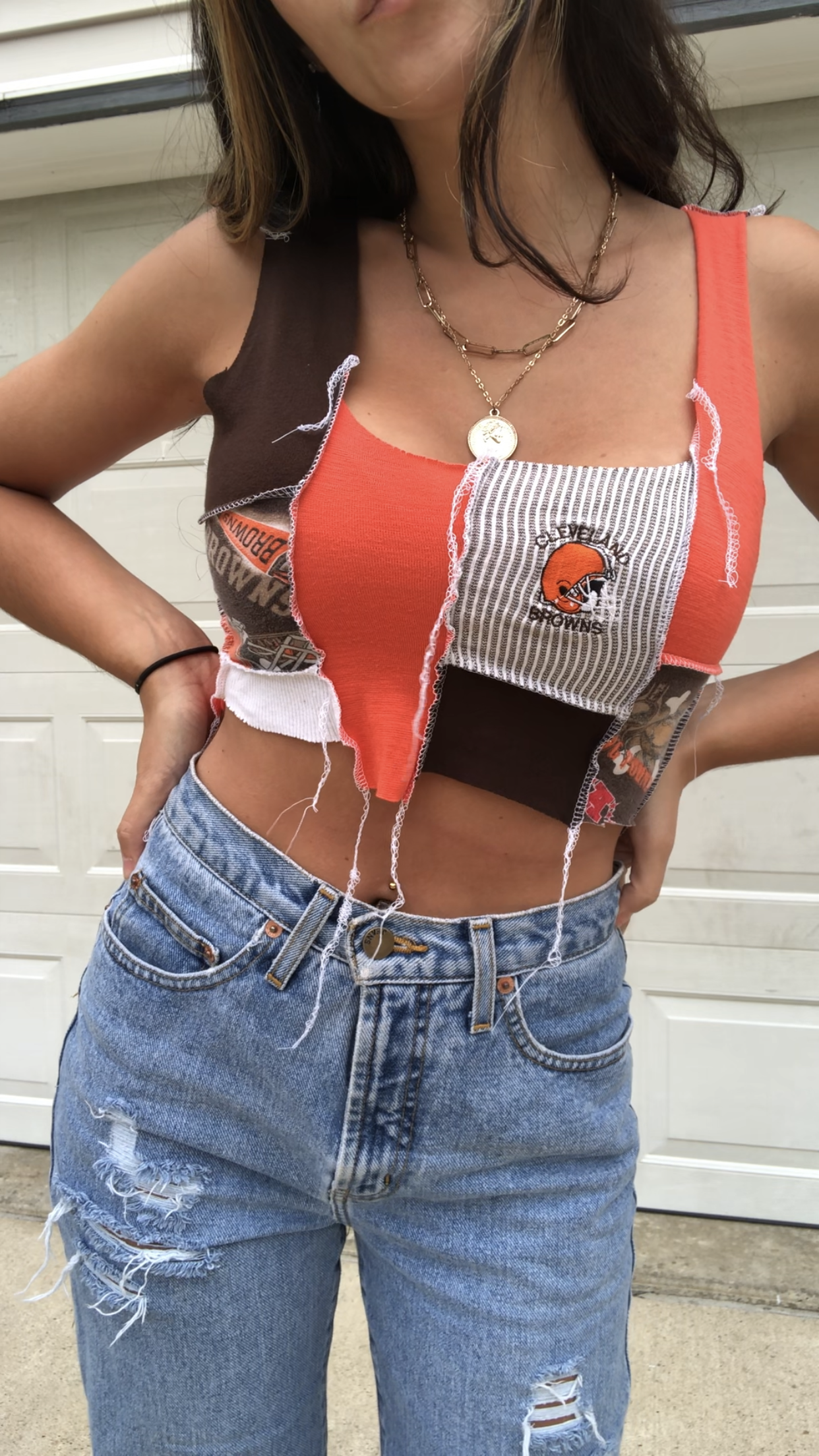 CLEVELAND BROWNS PATCHWORK TANK