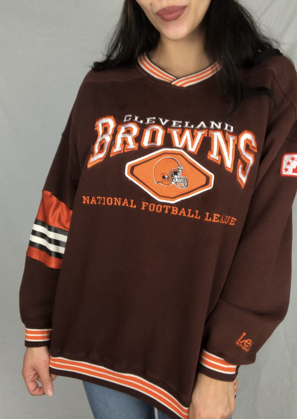 VINTAGE BROWNS CREWNECK WITH JERSEY SLEEVE