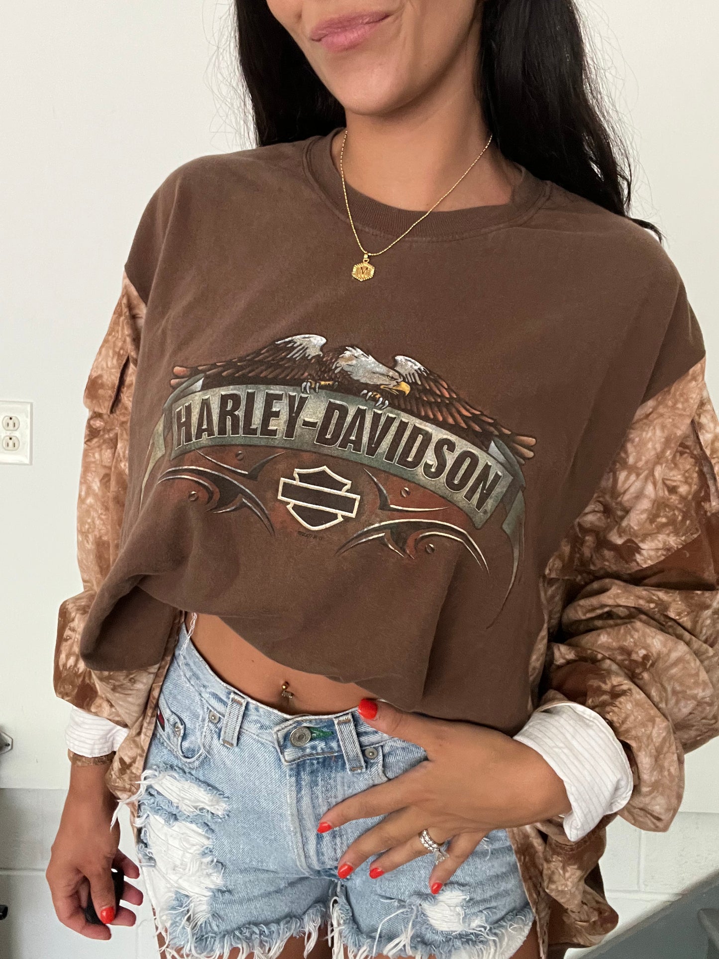 TIE DYE HARLEY DAVIDSON TOP