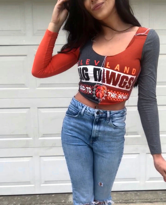 BROWNS SPLIT LONG SLEEVE