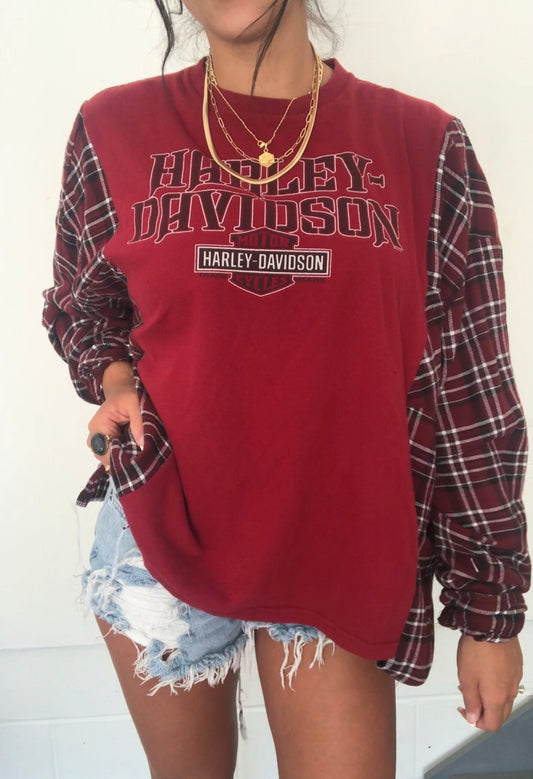 HARLEY DAVIDSON FLANNEL TOP