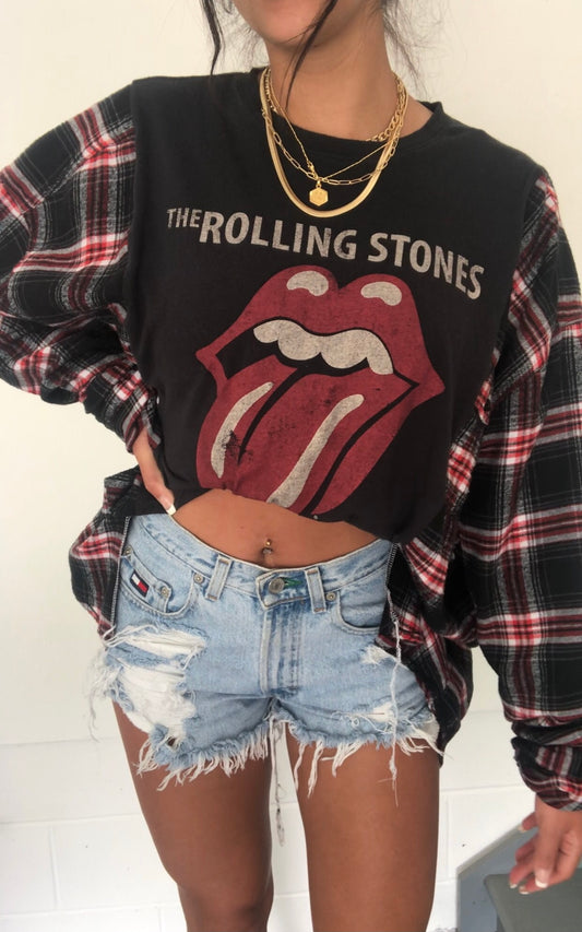 ROLLING STONES FLANNEL TOP