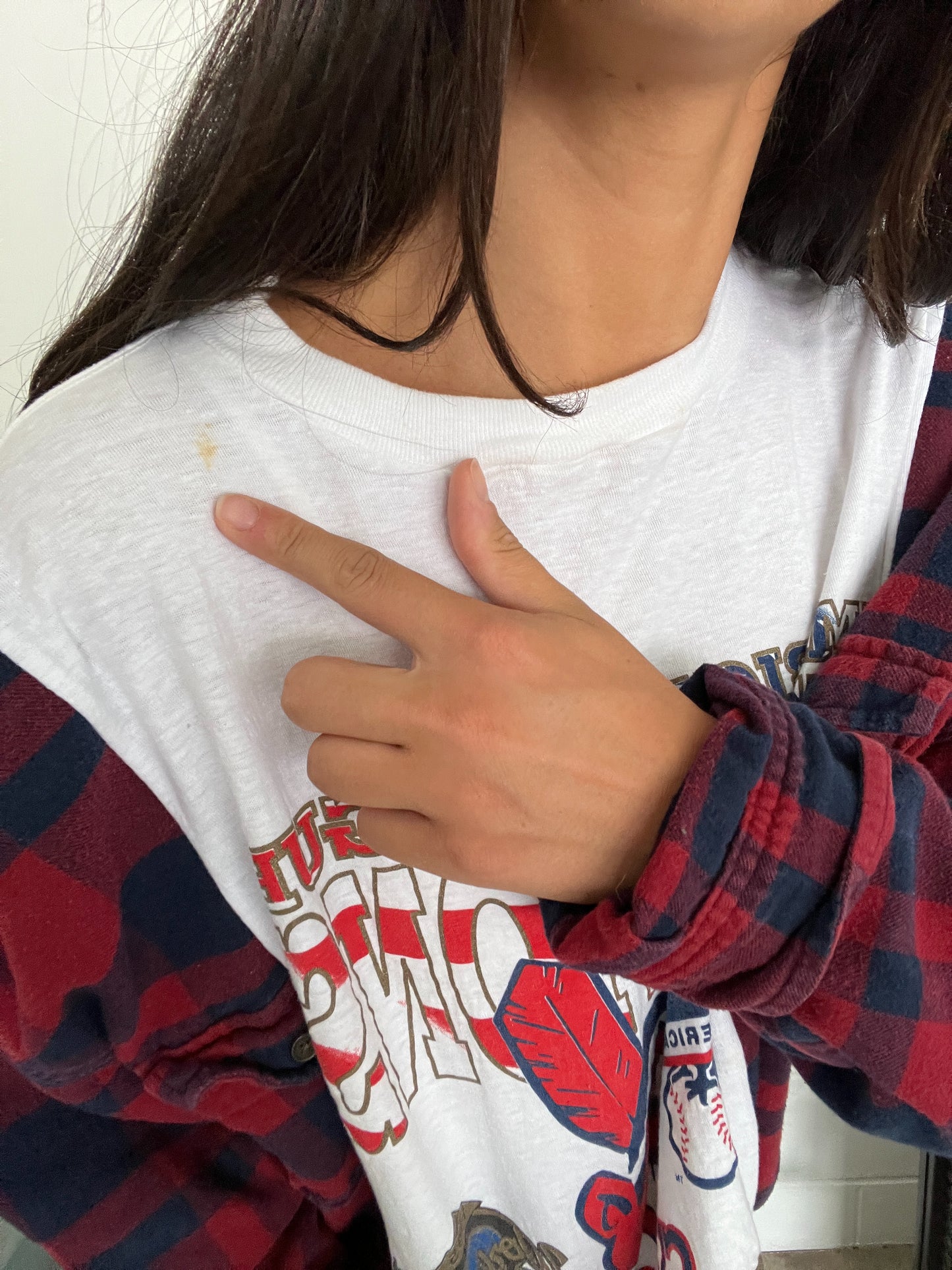 VINTAGE 1995 INDIANS FLANNEL TEE