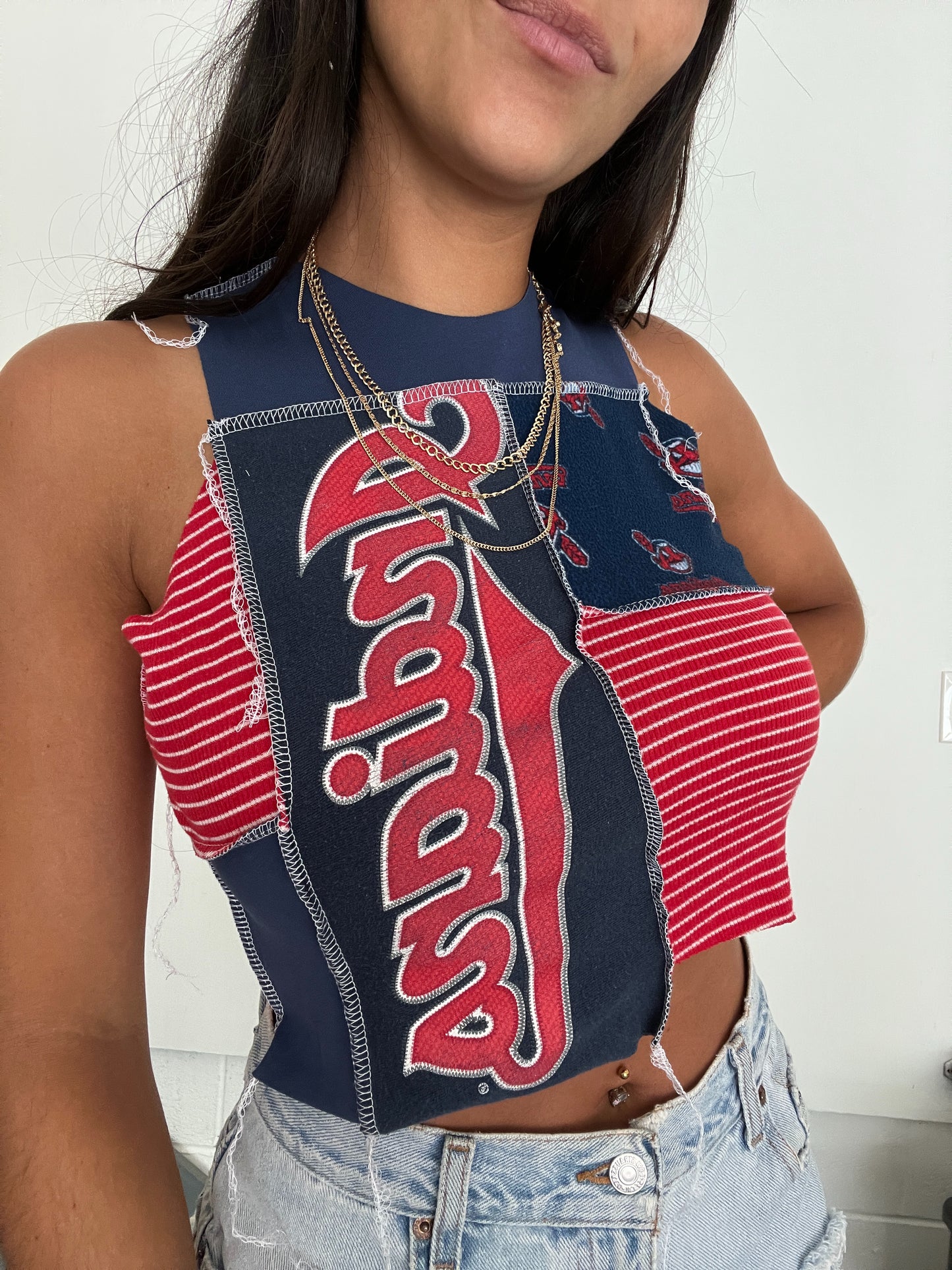 NAVY AND RED CLASSIC PATCHWORK TANK
