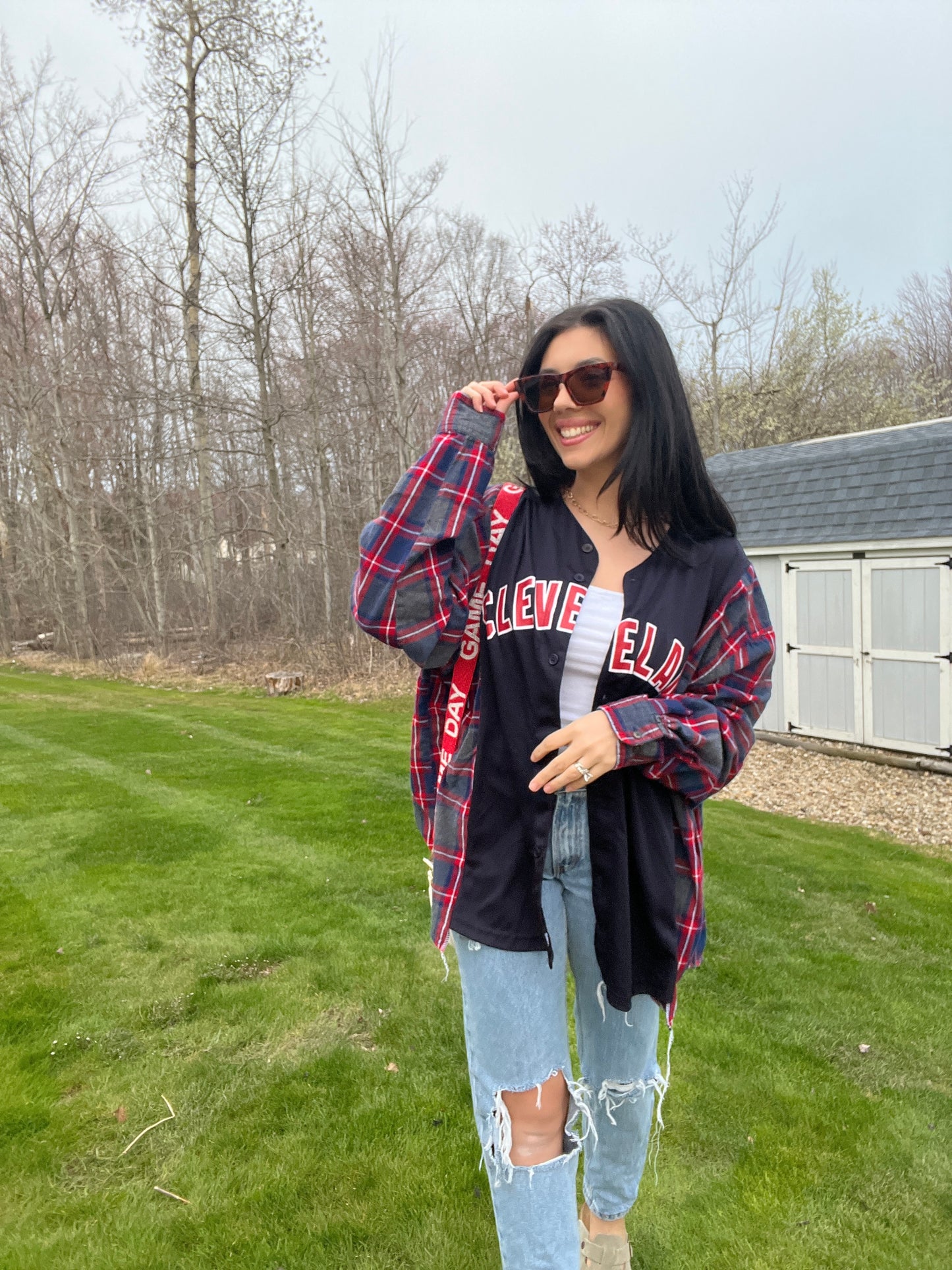 CLEVELAND BASEBALL JERSEY X FLANNEL