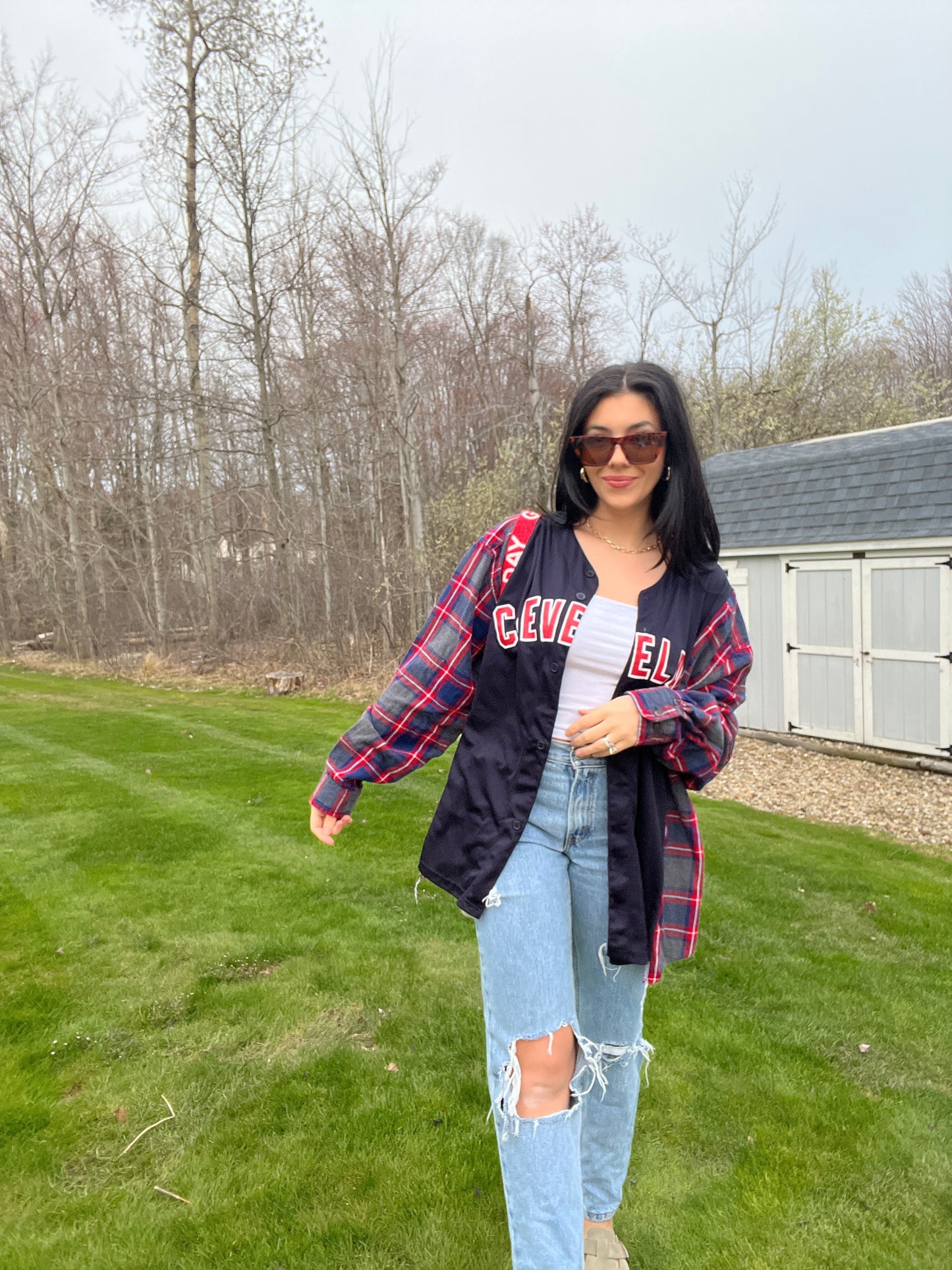 CLEVELAND BASEBALL JERSEY X FLANNEL