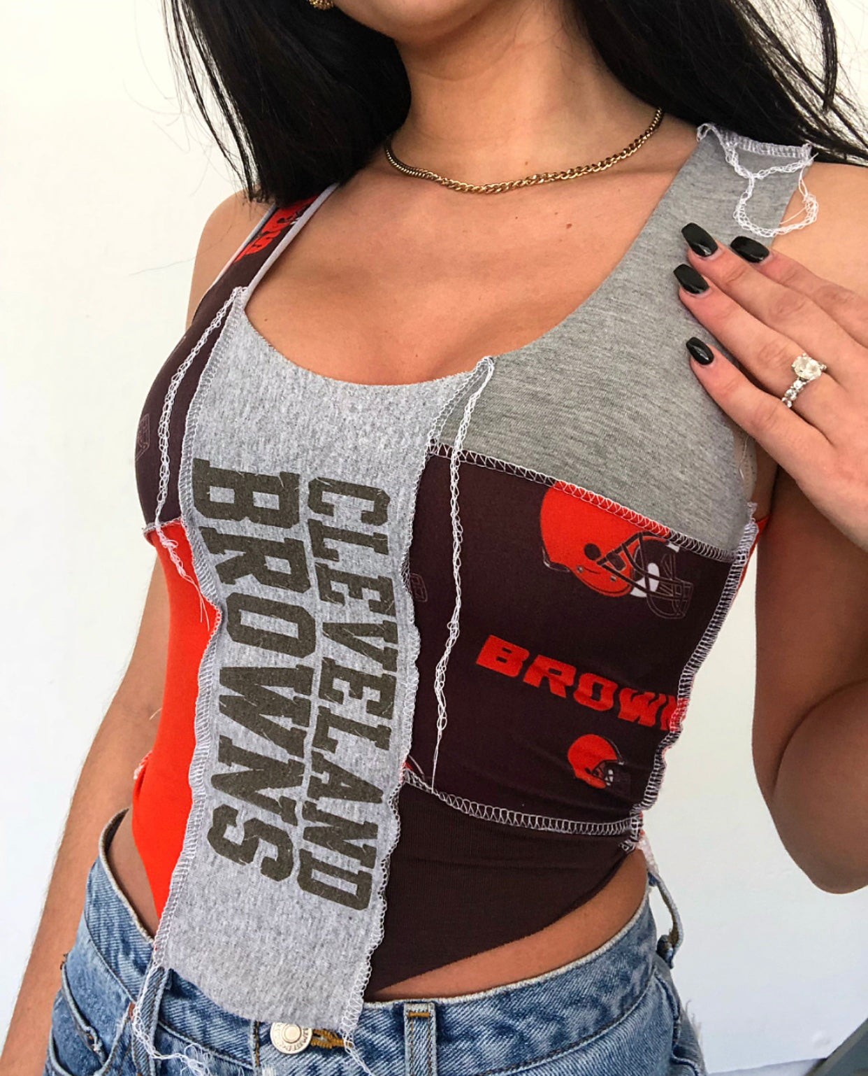 Gray Browns New Patchwork Tank