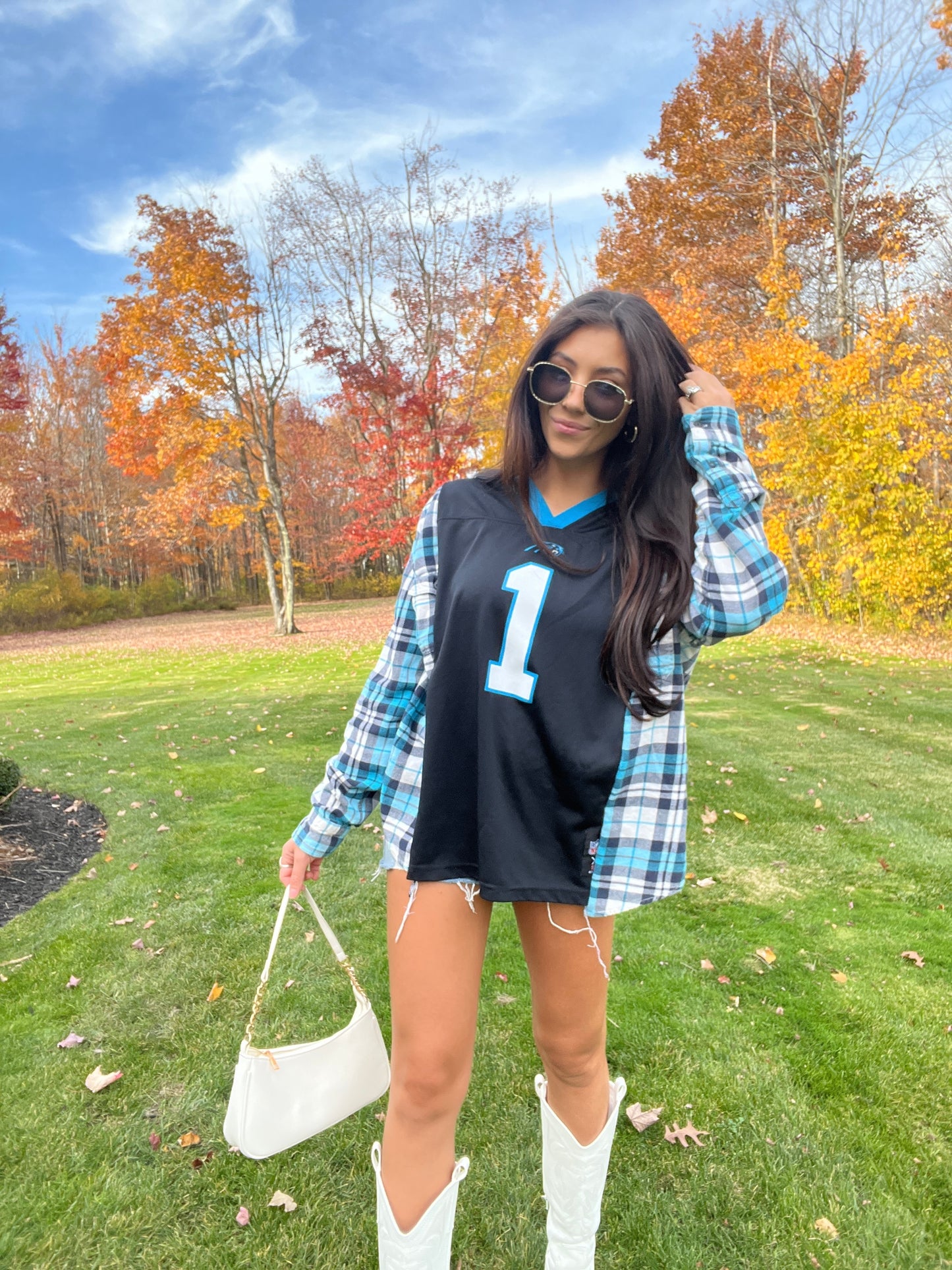 #1 NEWTON PANTHERS JERSEY X FLANNEL