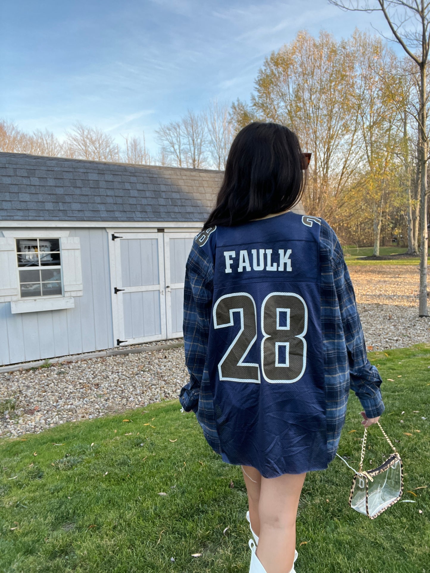 #28 FAULK OLD SCHOOL RAMS JERSEY X FLANNEL